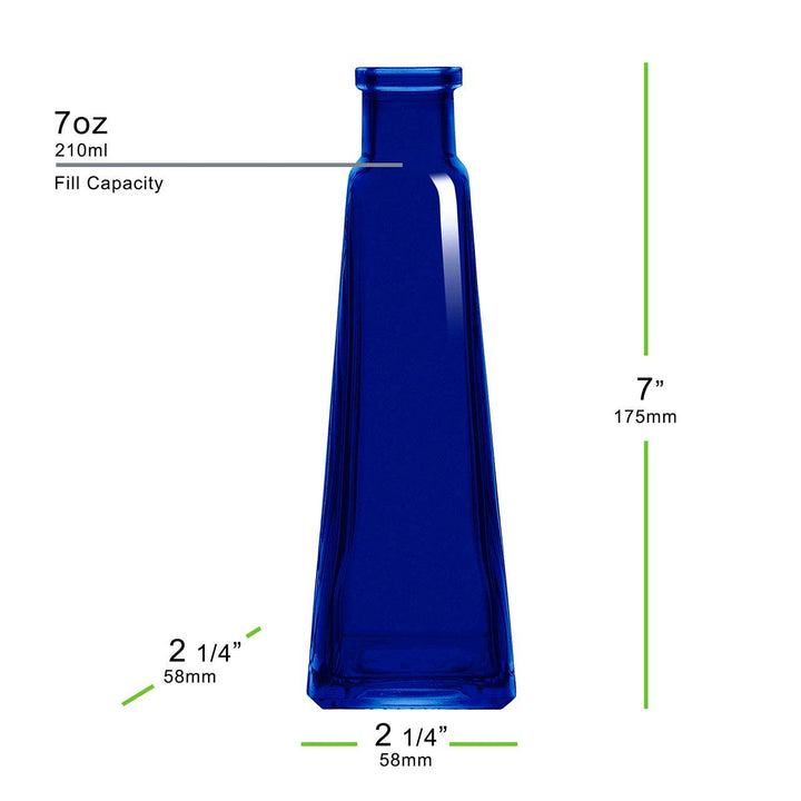 Blue Pyramid Bud Vase - Merry PigletsCouronne Co.