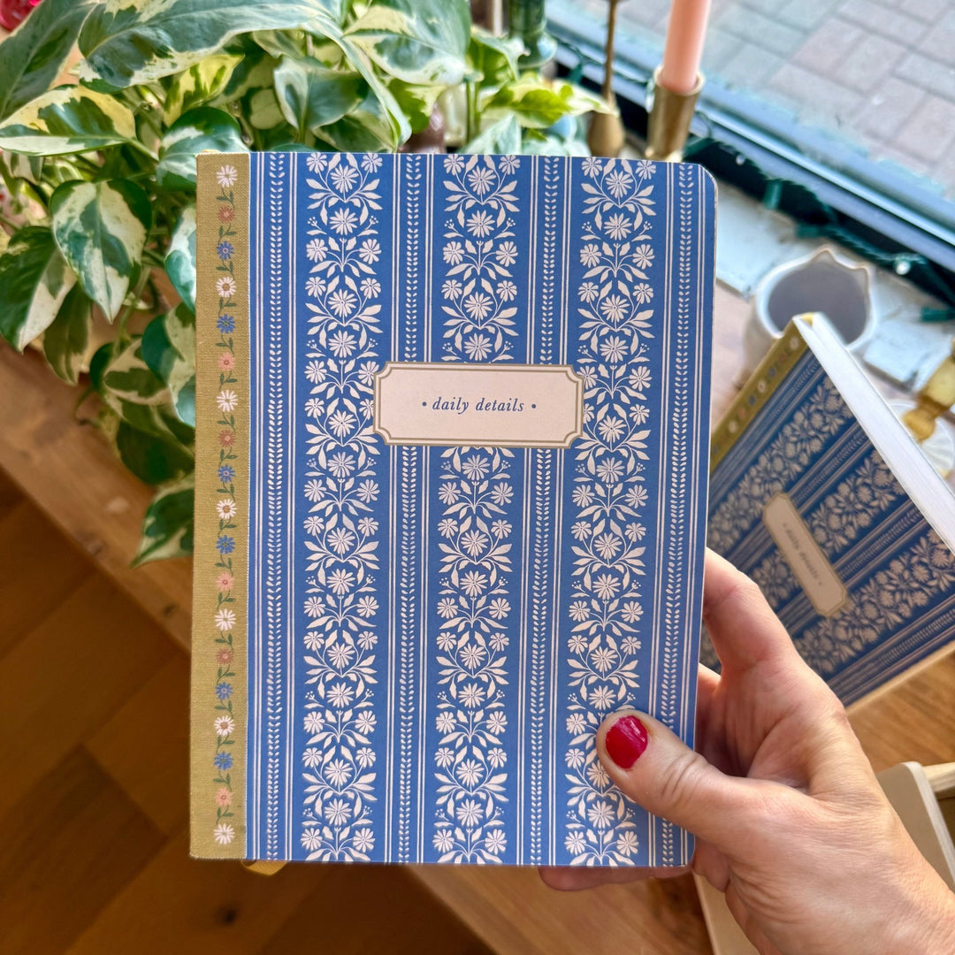 Blue Stripe Daily Details Journal - Merry PigletsLady Jayne