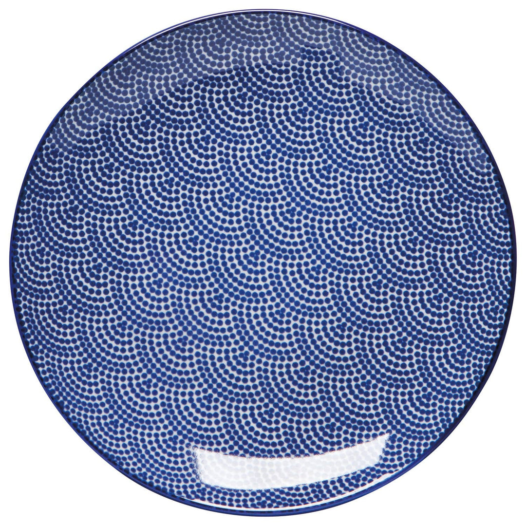 Blue Waves Stamped Appetizer Plate - Merry PigletsNow Designs by Danica