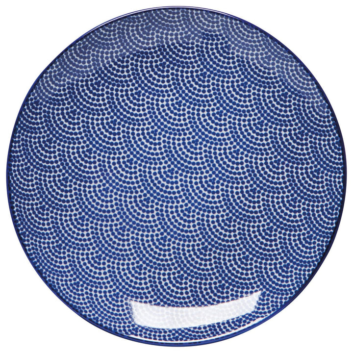 Blue Waves Stamped Appetizer Plate - Merry PigletsNow Designs by Danica