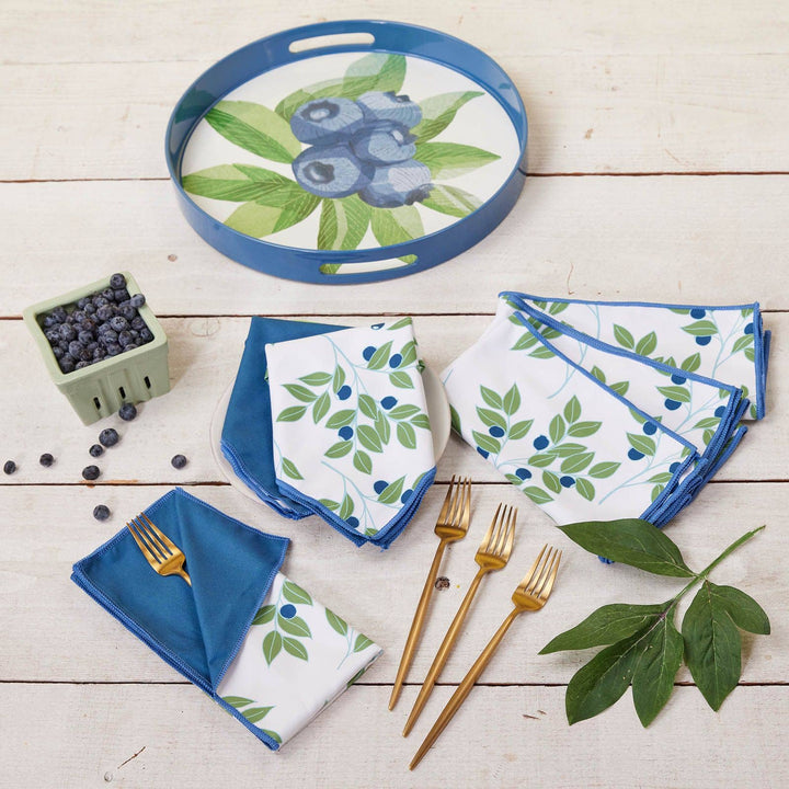 Blueberry Bunch Round Tray - Merry Pigletsrockflowerpaper
