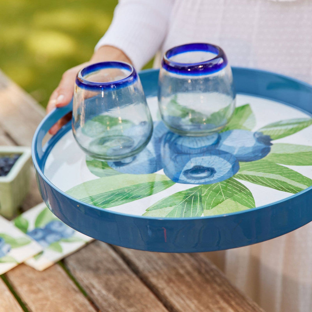 Blueberry Bunch Round Tray - Merry Pigletsrockflowerpaper