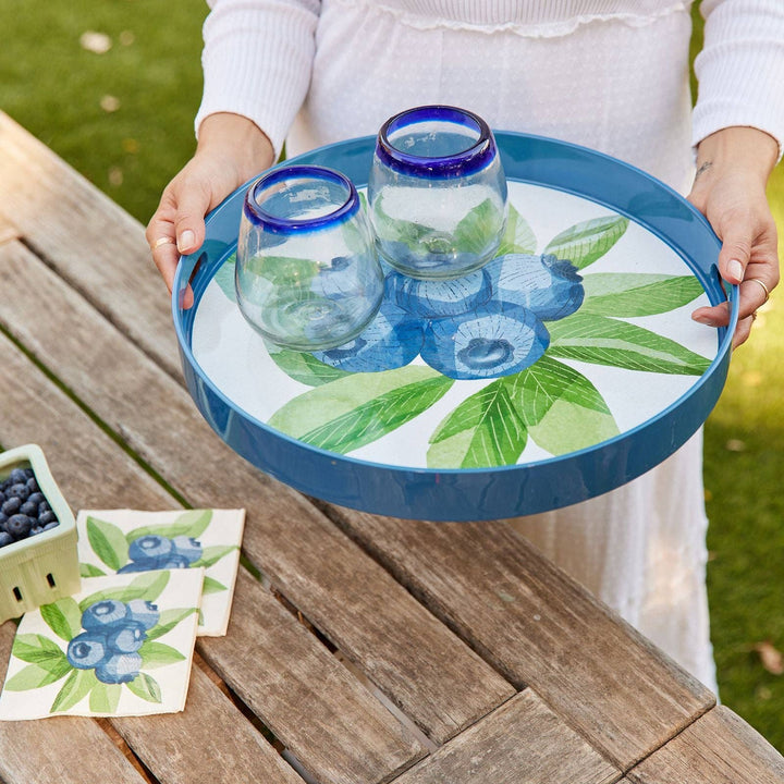 Blueberry Bunch Round Tray - Merry Pigletsrockflowerpaper