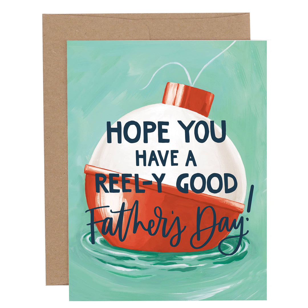 Bobber Father's Day Greeting Card - Merry Piglets1canoe2 | One Canoe Two Paper Co.
