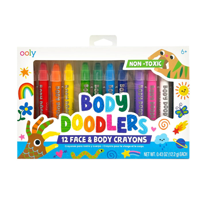 Body Doodlers: Face & Body Crayons - Merry PigletsOOLY