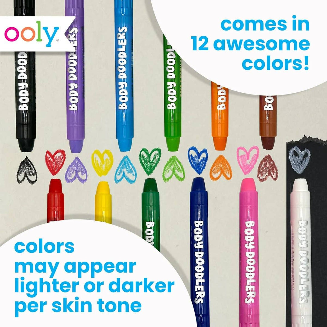 Body Doodlers: Face & Body Crayons - Merry PigletsOOLY