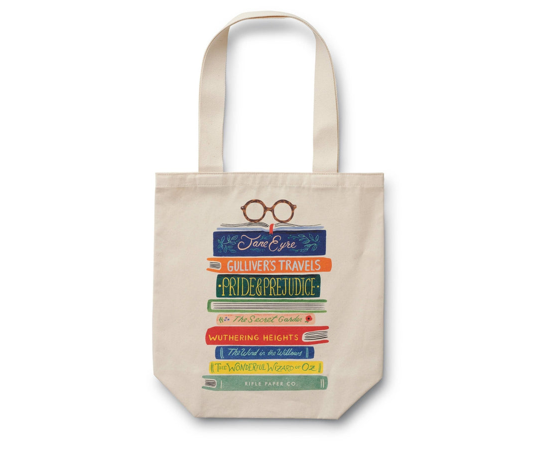 Book Club Canvas Tote Bag - Merry PigletsRifle Paper Co.