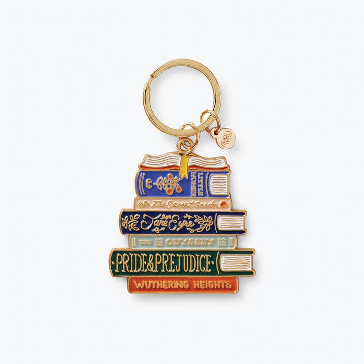 Book Club Enamel Keychain - Merry PigletsRifle Paper Co.