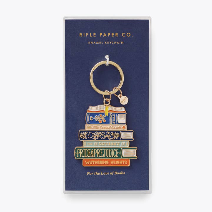 Book Club Enamel Keychain - Merry PigletsRifle Paper Co.