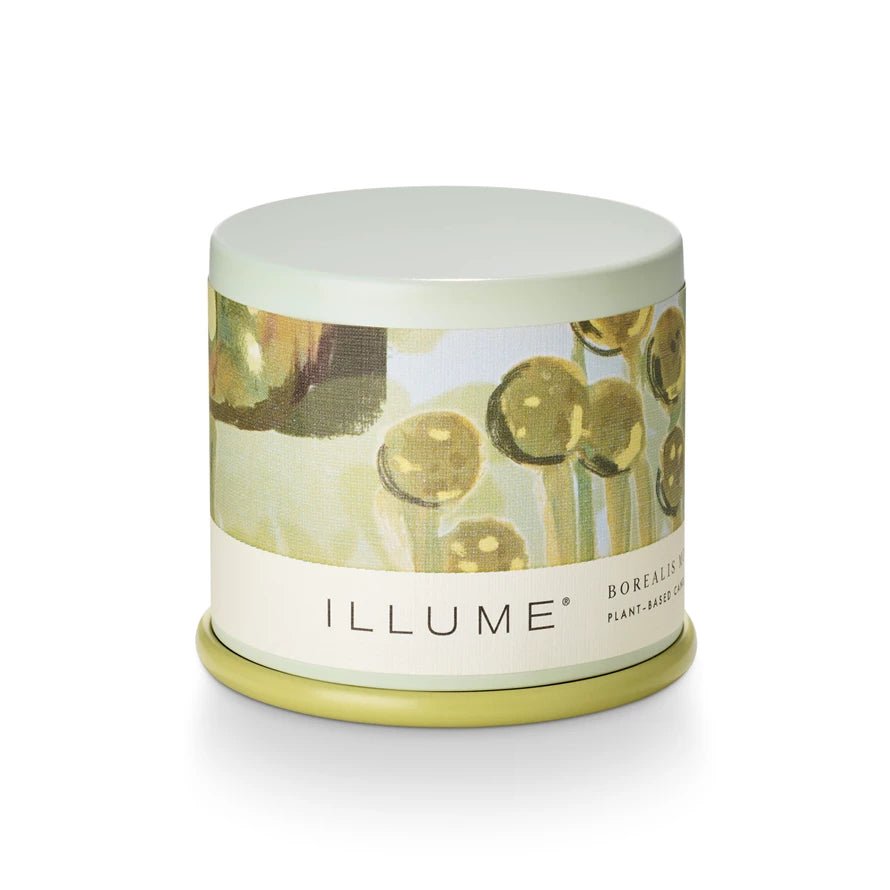 Borealis Moss Tin Candle - Merry PigletsIllume
