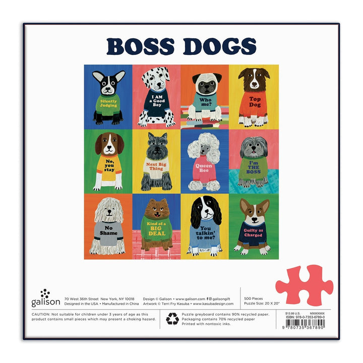 Boss Dogs 500 Piece Puzzle - Merry PigletsChronicle Books