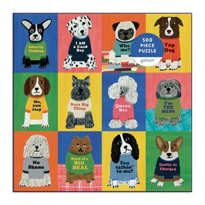 Boss Dogs 500 Piece Puzzle - Merry PigletsChronicle Books