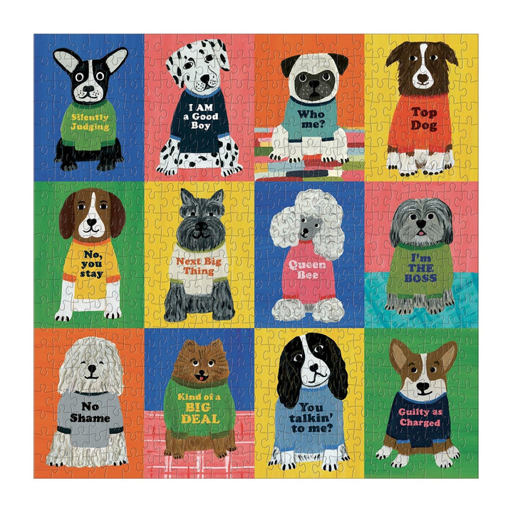 Boss Dogs 500 Piece Puzzle - Merry PigletsChronicle Books