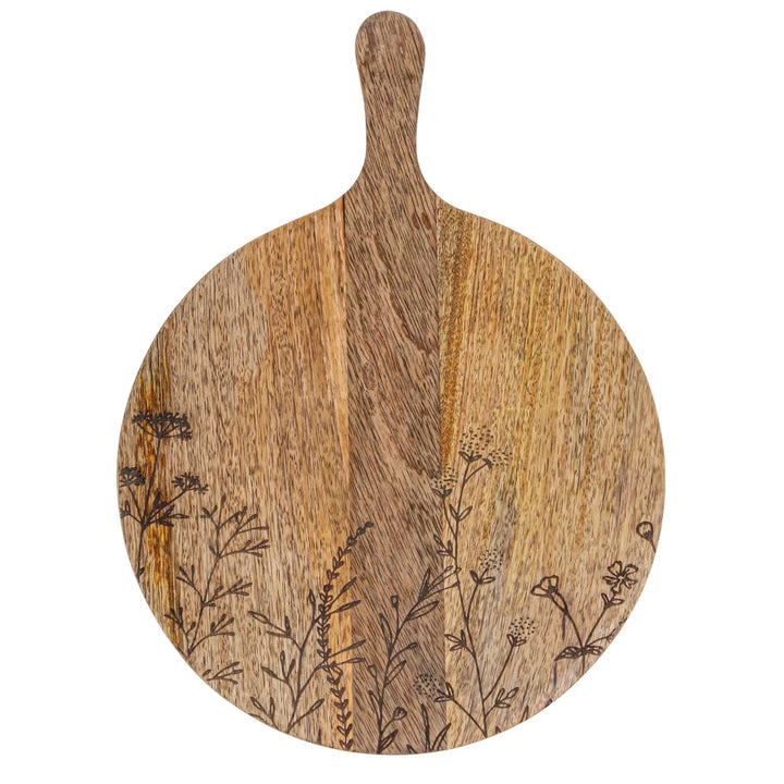 Botanical Wood Cheese Board - Merry PigletsCreative Co - Op