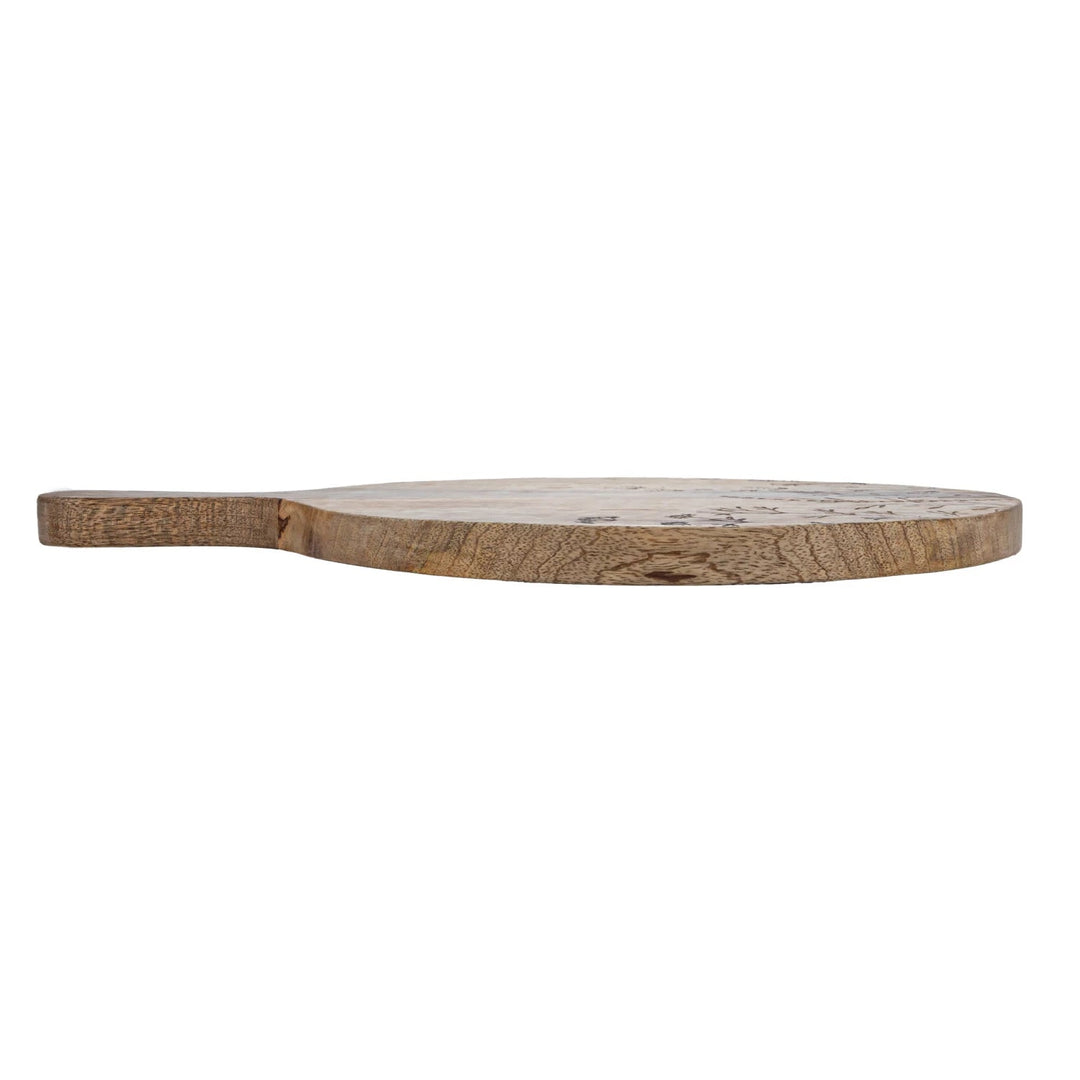 Botanical Wood Cheese Board - Merry PigletsCreative Co - Op