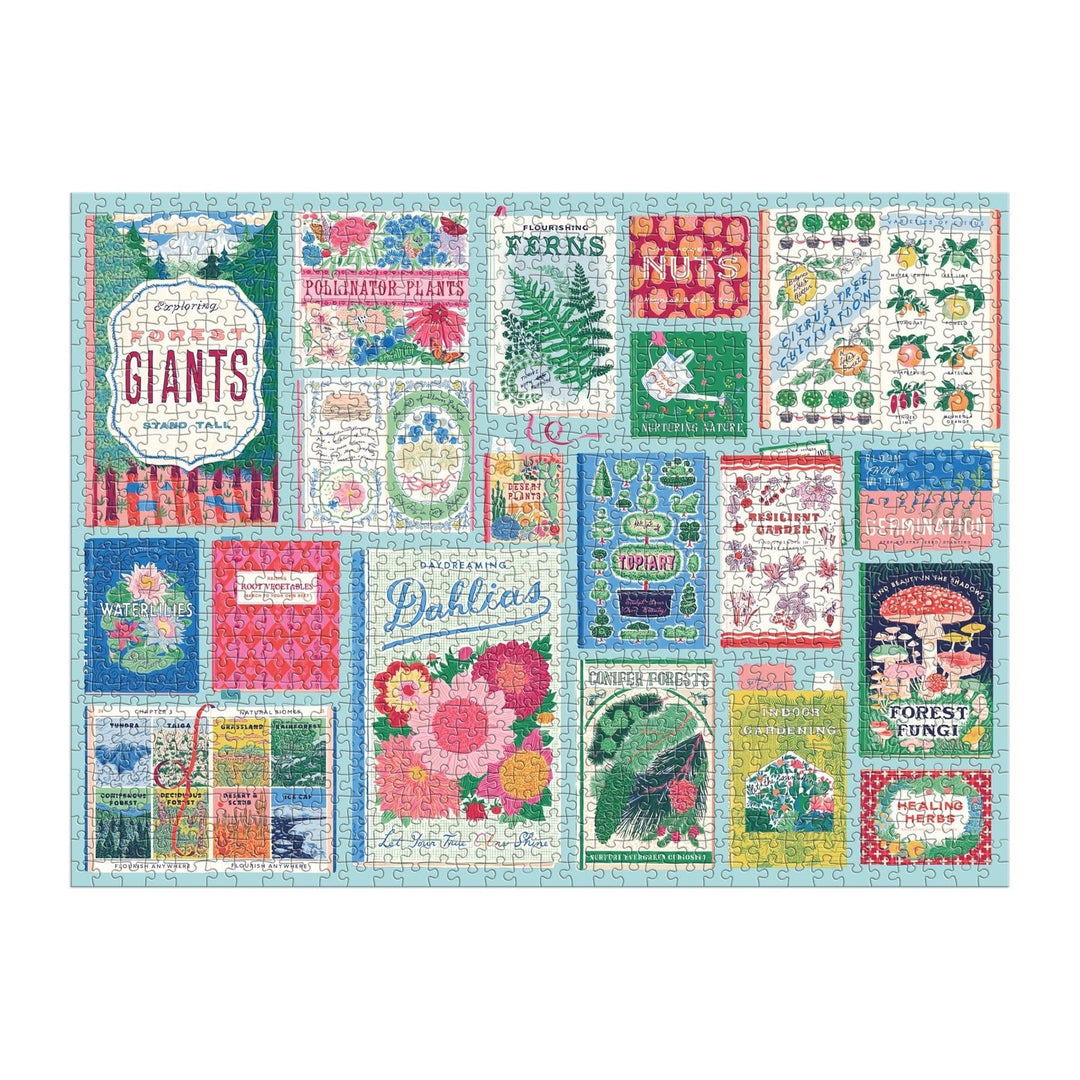 Botanist Bookshelf 1000 Piece Puzzle - Merry PigletsGalison