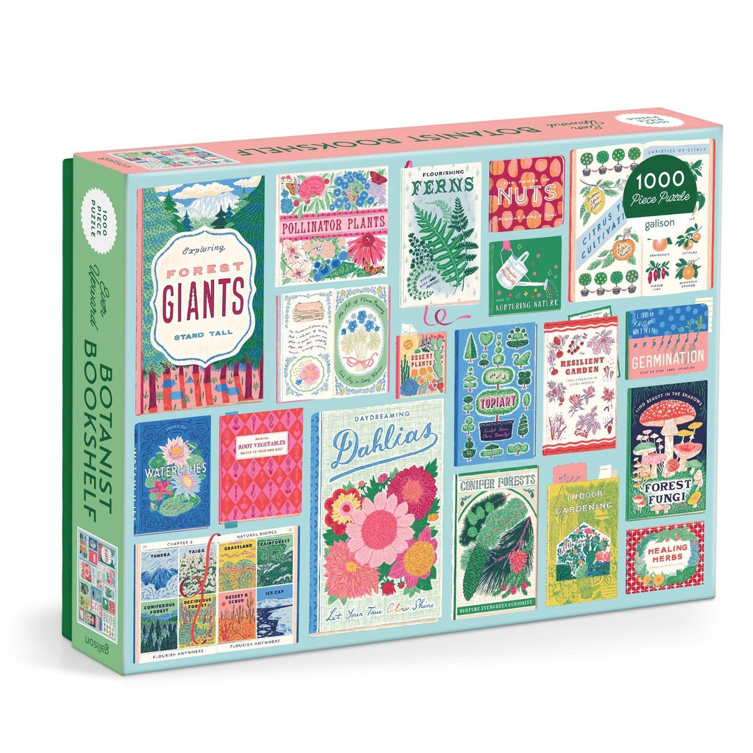 Botanist Bookshelf 1000 Piece Puzzle - Merry PigletsGalison