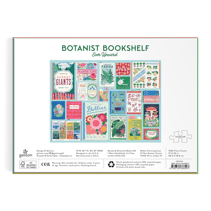Botanist Bookshelf 1000 Piece Puzzle - Merry PigletsGalison