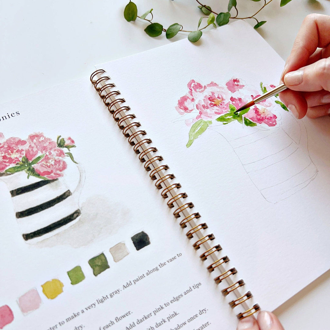Bouquets Watercolor Workbook - Merry Pigletsemily lex studio