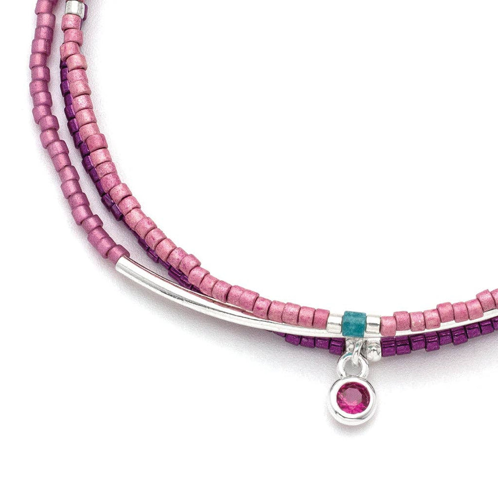 Bracelet Trio - Fuchsia/Silver - Merry PigletsScout Curated Wears