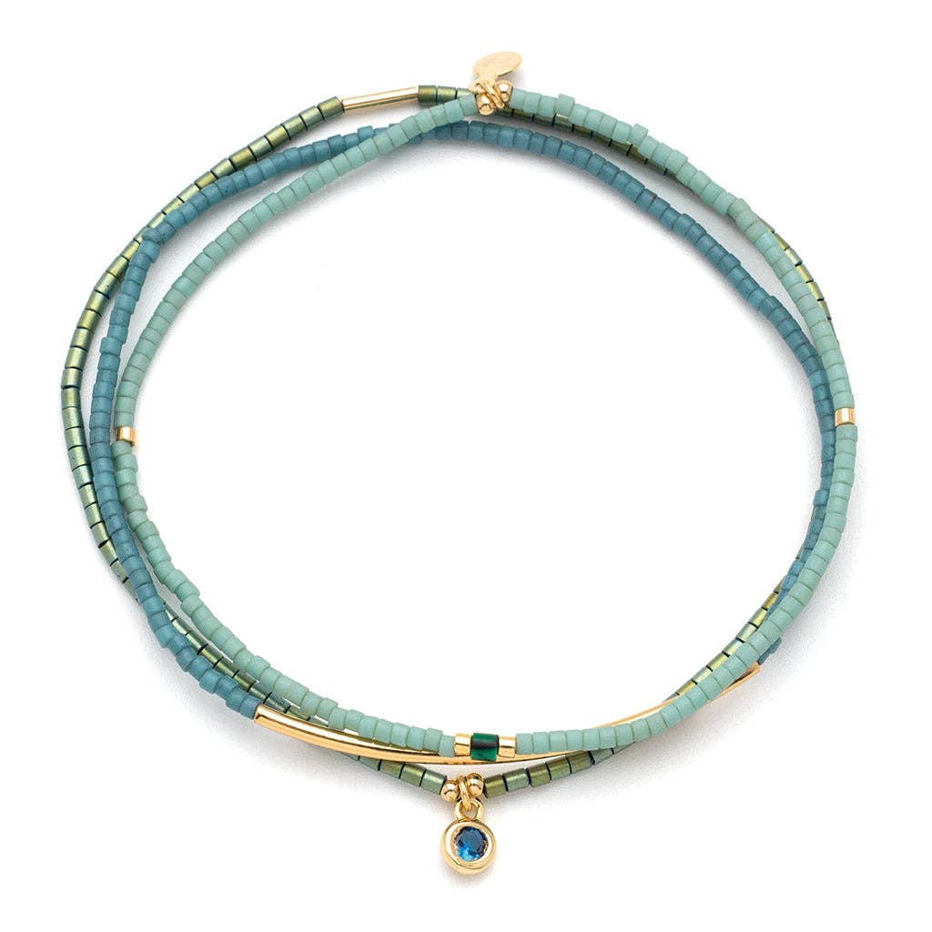 Bracelet Trio - Turquoise/Gold - Merry PigletsScout Curated Wears