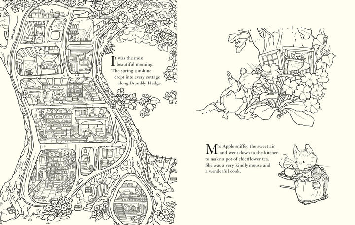 Brambly Hedge Nature Coloring Book - Merry PigletsHarperCollins