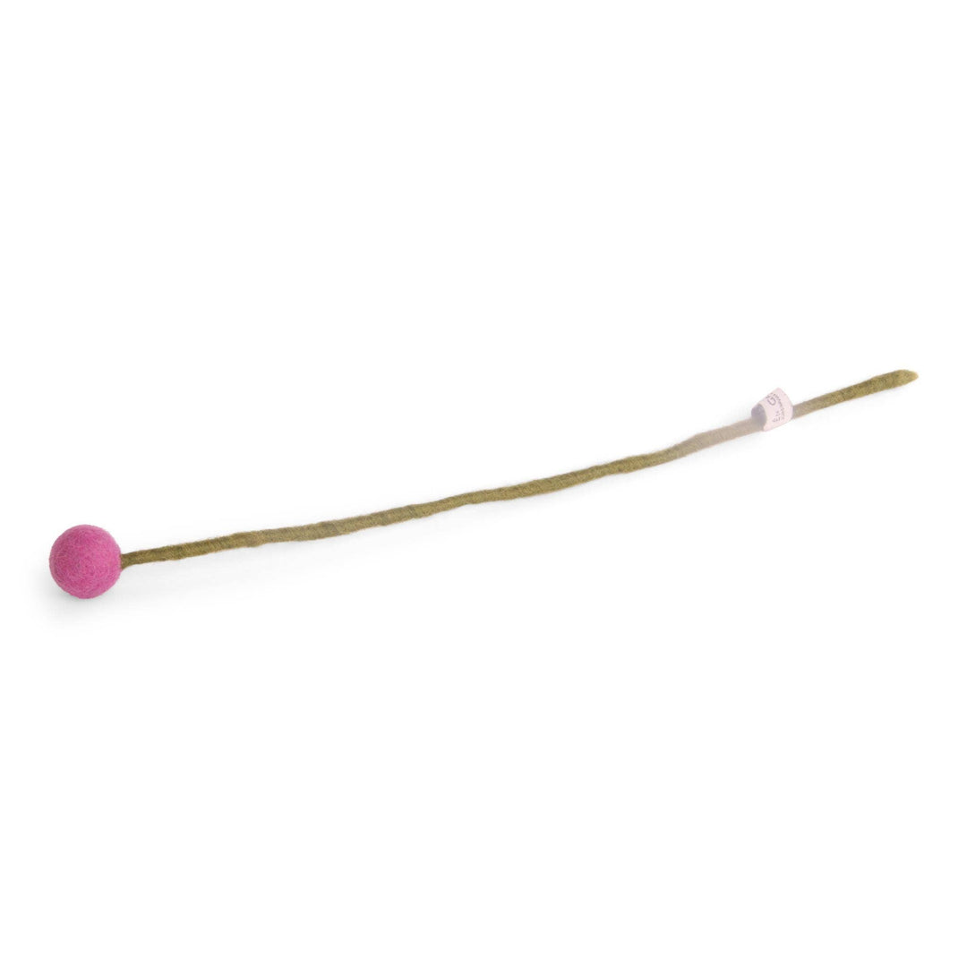 Bright Pink Wool Pom Flower Small - Merry PigletsGry and Sif