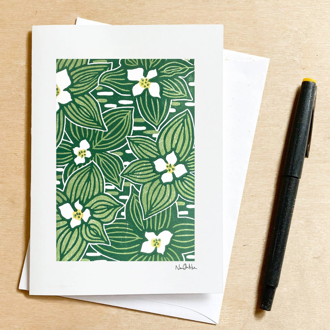Bunchberries Greeting Card - Merry PigletsNan Onkka Prints