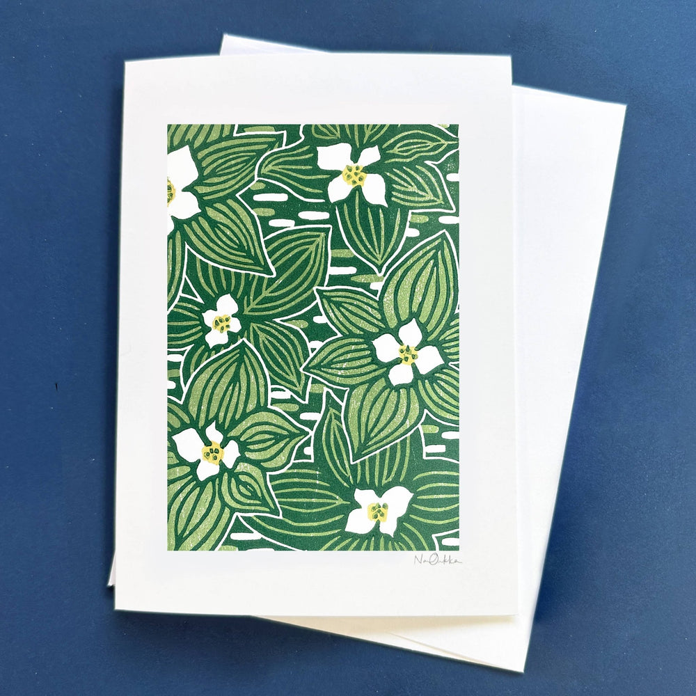 Bunchberries Greeting Card - Merry PigletsNan Onkka Prints