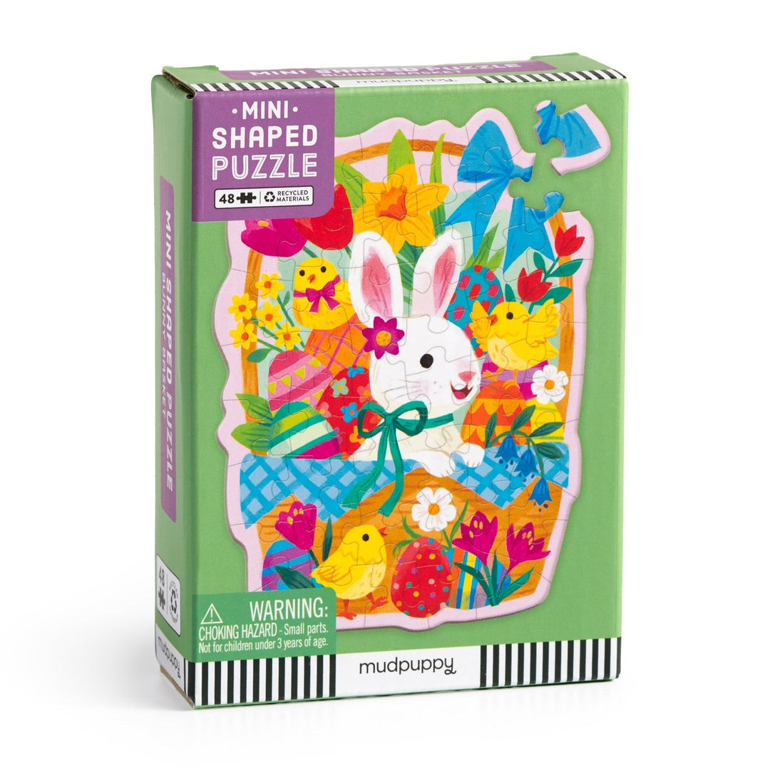 Bunny Basket 48 Piece Mini Shaped Puzzle - Merry PigletsChronicle Books