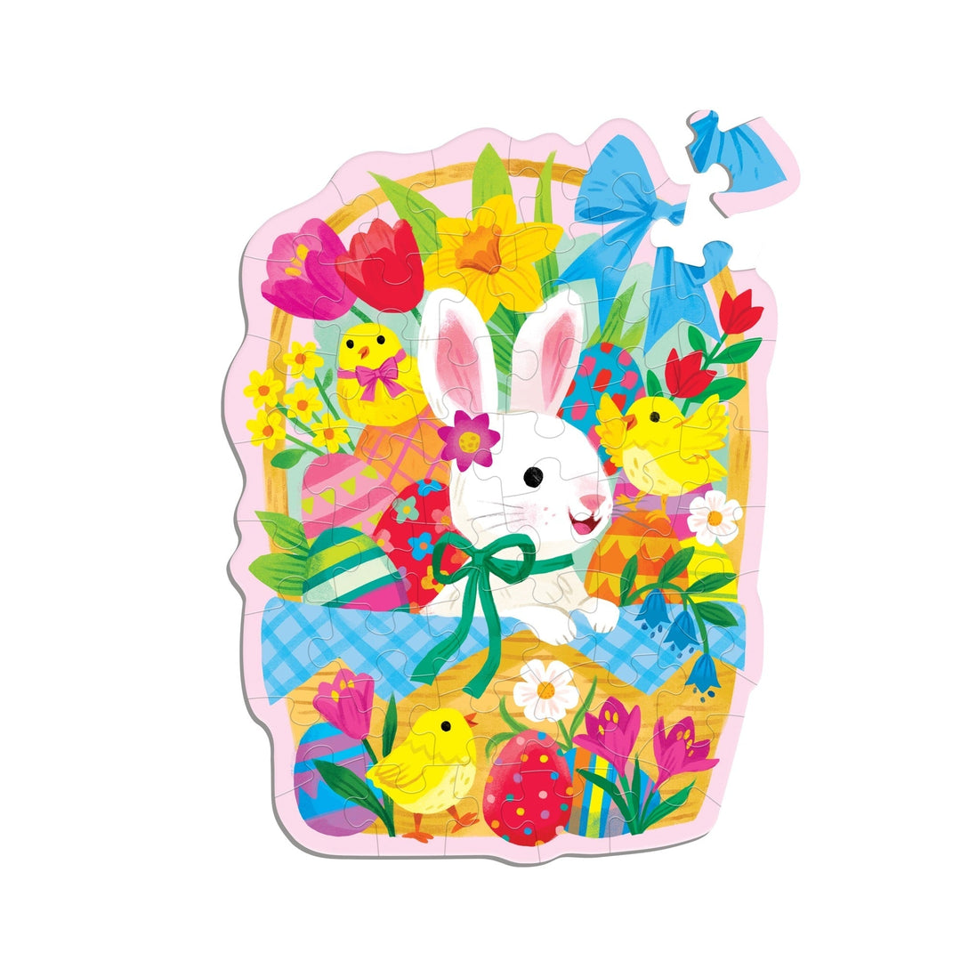 Bunny Basket 48 Piece Mini Shaped Puzzle - Merry PigletsChronicle Books