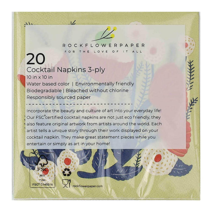 Buttercup Paper Cocktail Napkins - Merry Pigletsrockflowerpaper