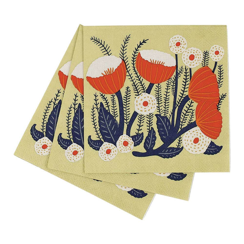 Buttercup Paper Cocktail Napkins - Merry Pigletsrockflowerpaper