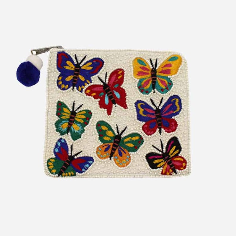 Butterflies Beaded Coin Purse - Merry PigletsPizzazz, Inc.