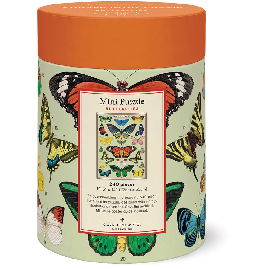 Butterflies Mini Puzzle - Merry PigletsCavallini Papers & Co.