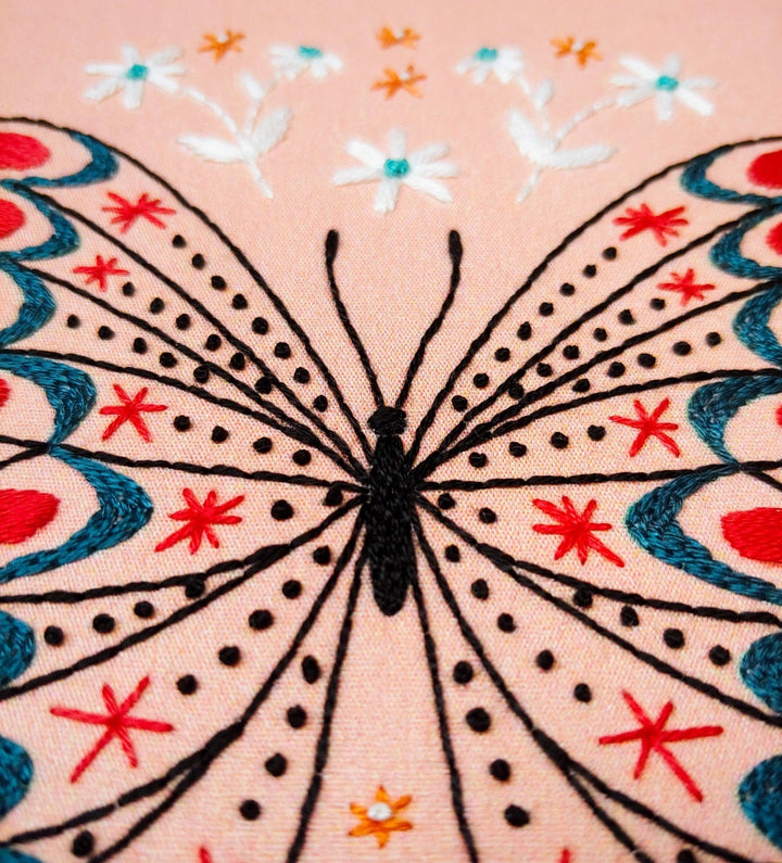 Butterfly Embroidery Kit - Merry Pigletscozyblue handmade