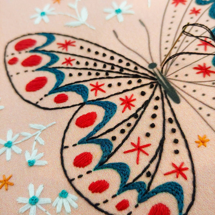 Butterfly Embroidery Kit - Merry Pigletscozyblue handmade