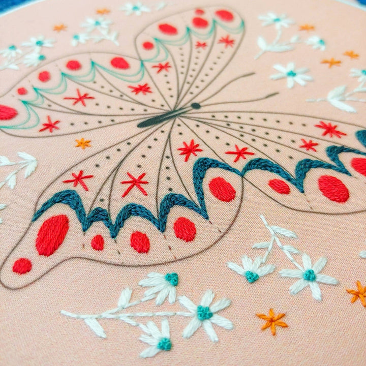 Butterfly Embroidery Kit - Merry Pigletscozyblue handmade