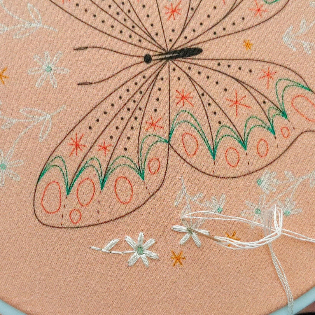 Butterfly Embroidery Kit - Merry Pigletscozyblue handmade