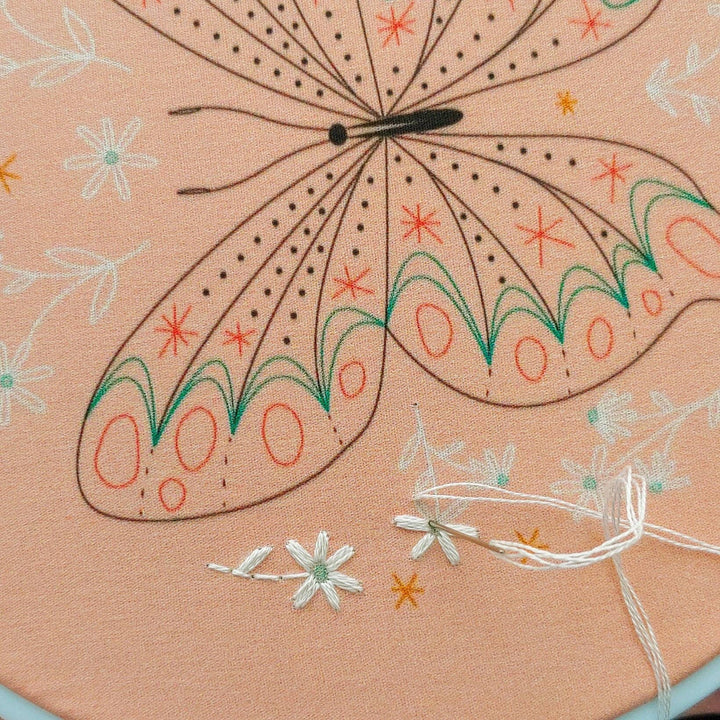 Butterfly Embroidery Kit - Merry Pigletscozyblue handmade