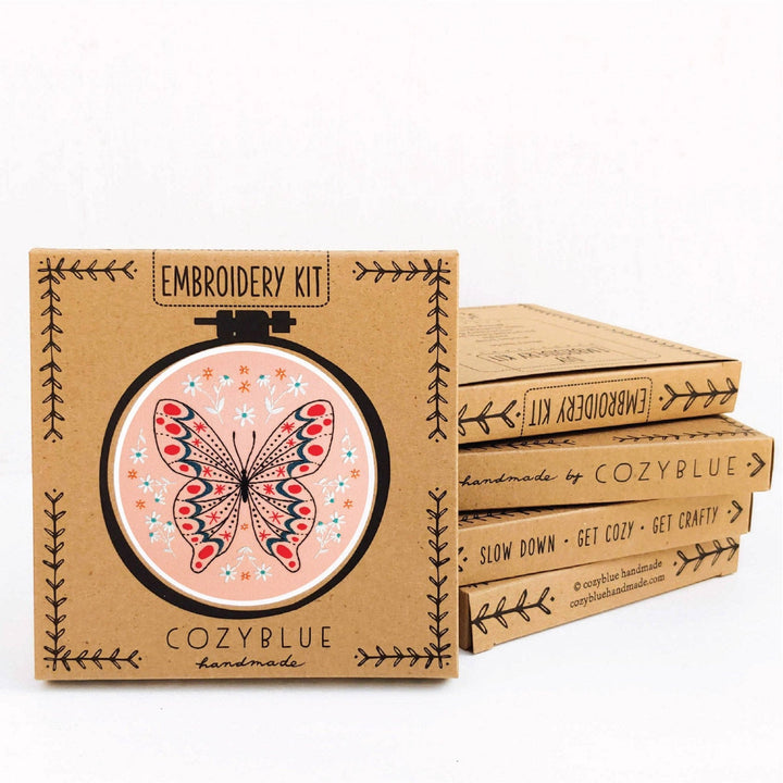 Butterfly Embroidery Kit - Merry Pigletscozyblue handmade