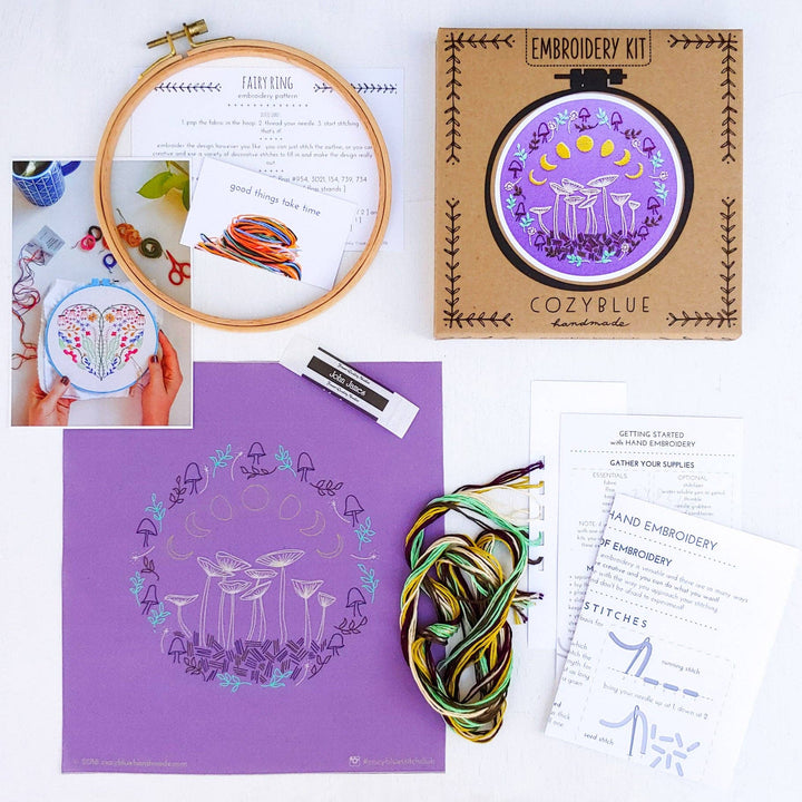 Butterfly Embroidery Kit - Merry Pigletscozyblue handmade