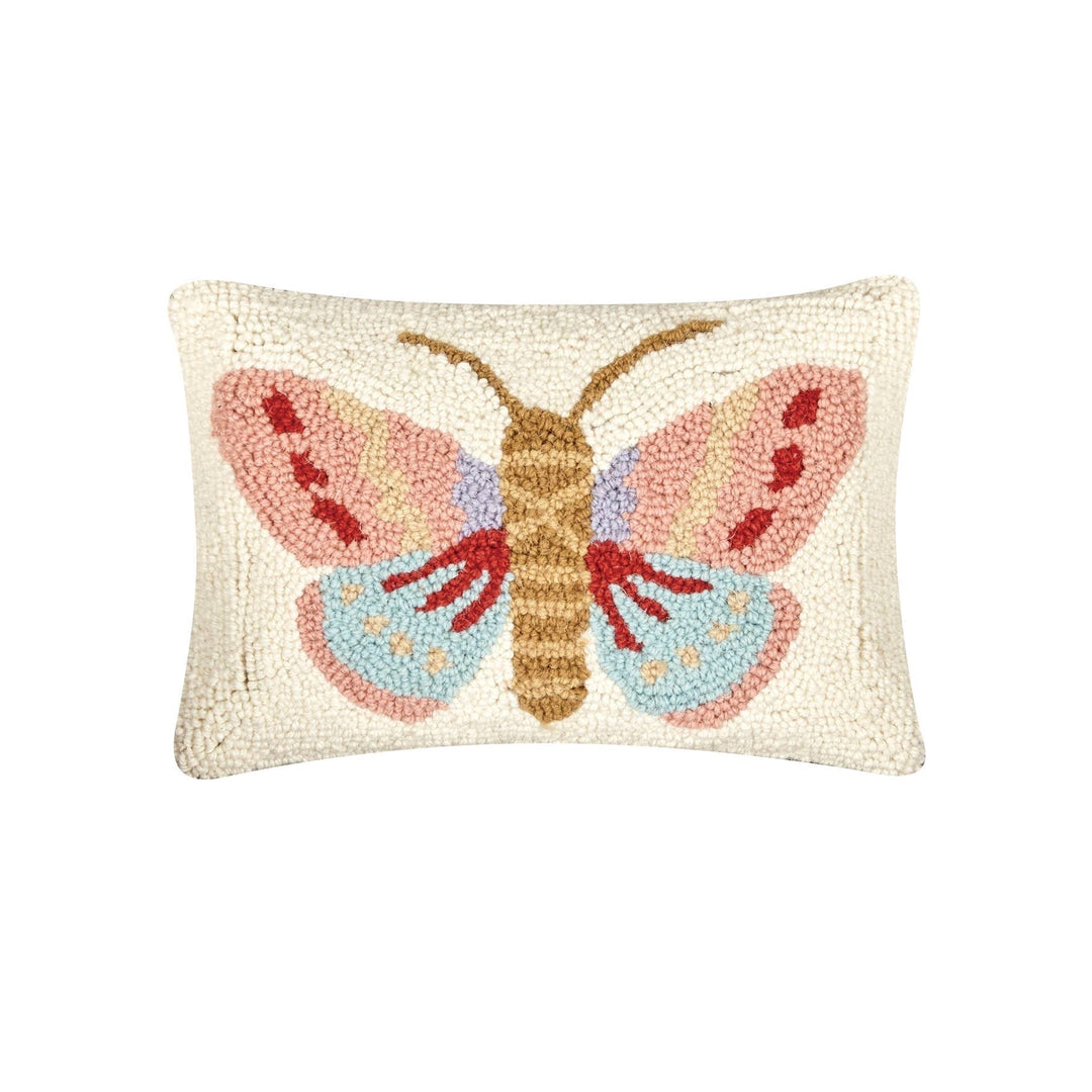 Butterfly Wool Hooked Pillow - Merry PigletsPeking Handicraft