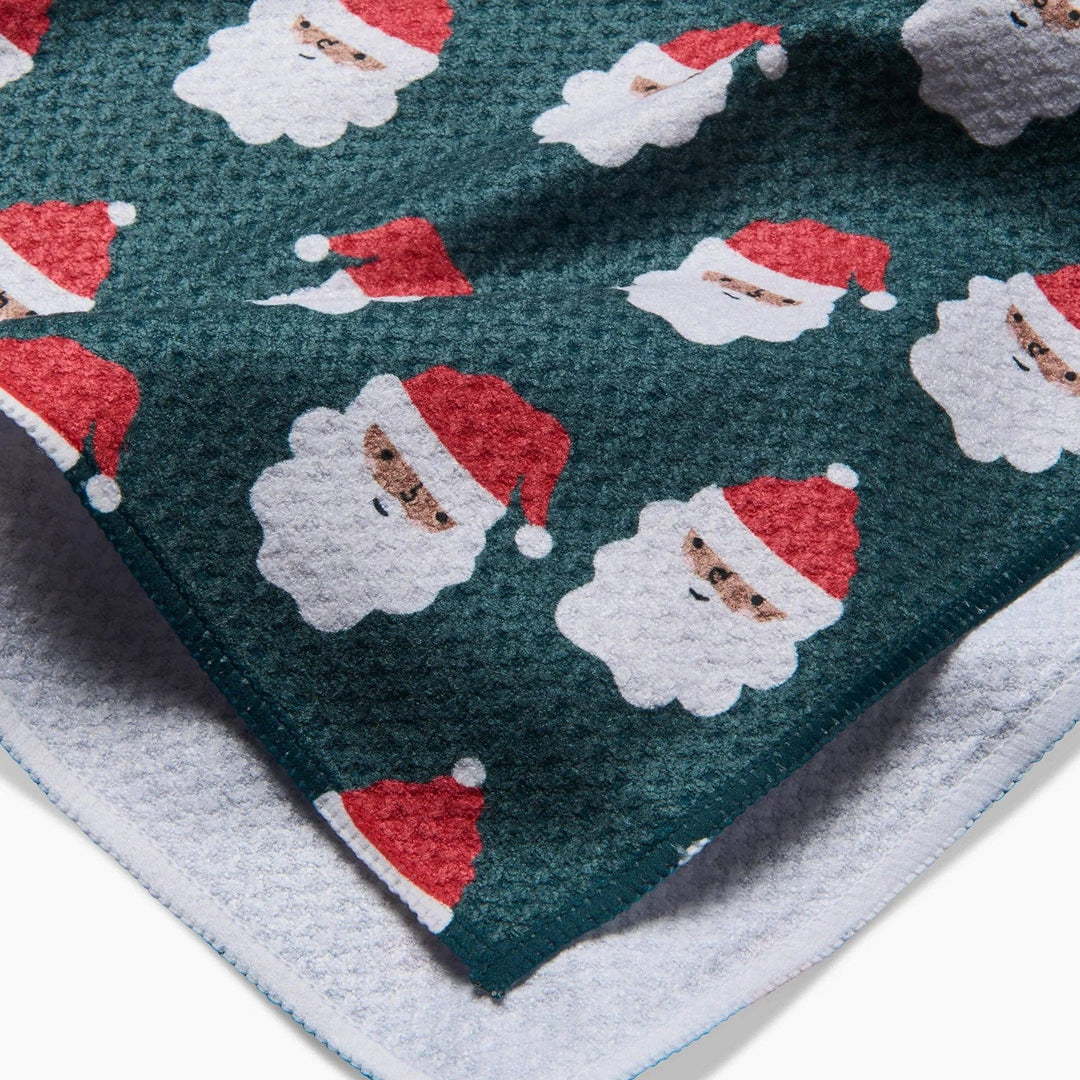 Santa Santa Geometry Tea Towel