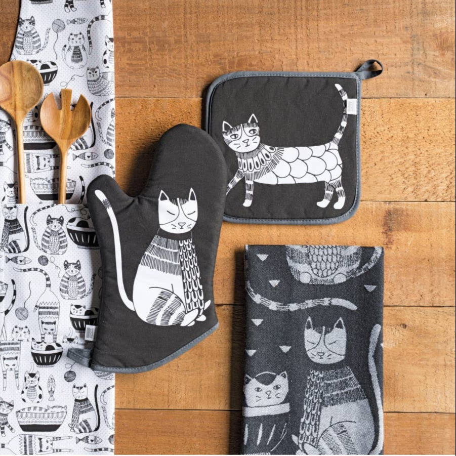 Purr Party Jacquard Dishtowel