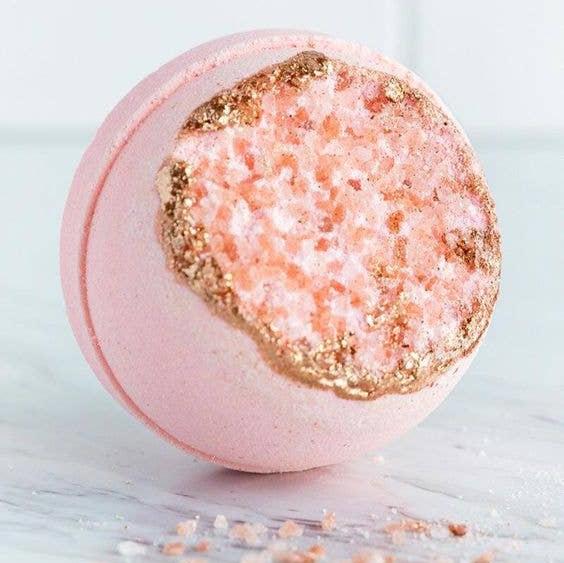 Crystal Geode Bath Bomb - Rose Quartz