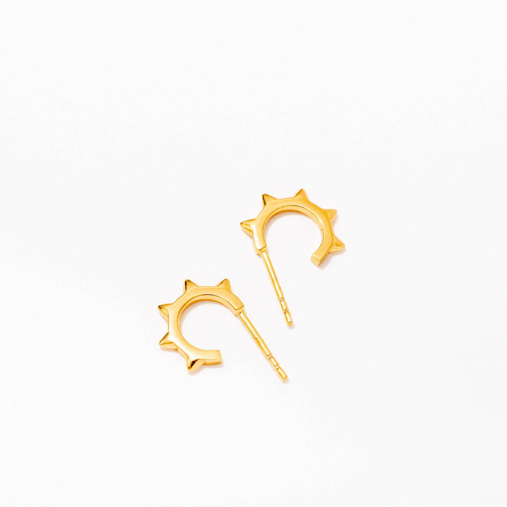 Kali Spike Gold Hoop Earrings