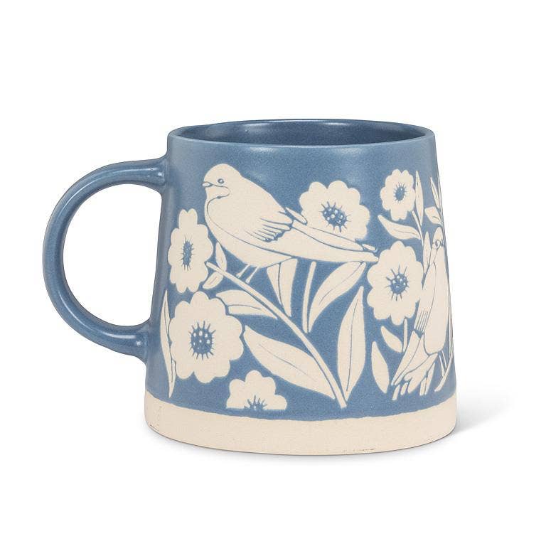 Leaves & Birds Blue Mug