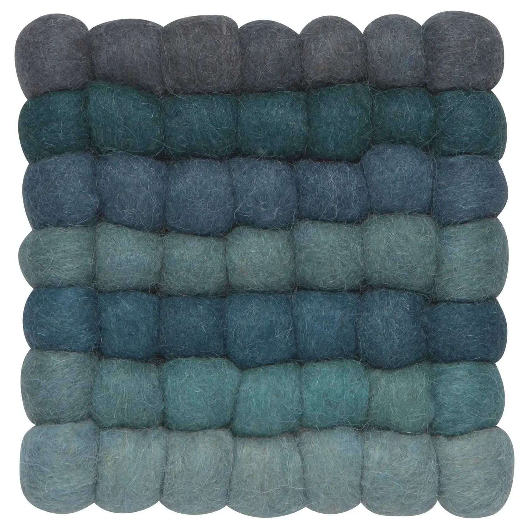 Olive Braid Felt Wool Trivet - Thumbnail 2