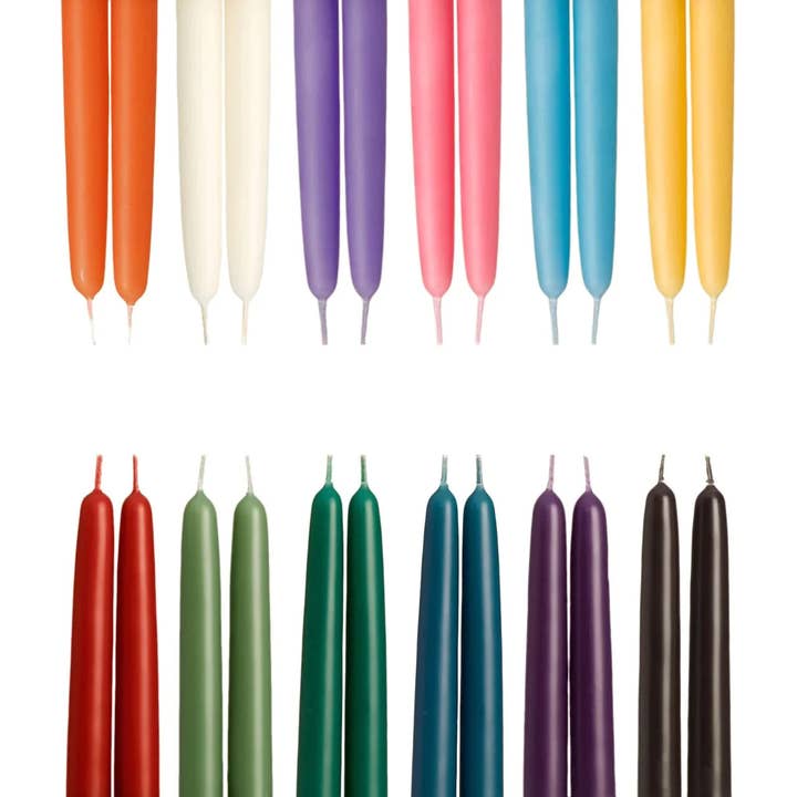 Black Beeswax Taper Candles - Merry Piglets